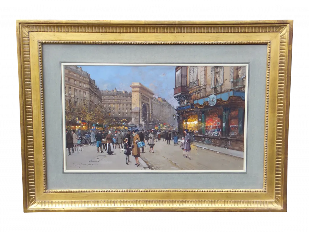 Eugene Galien-Laloue - Porte Saint-Martin, Paris (framed)