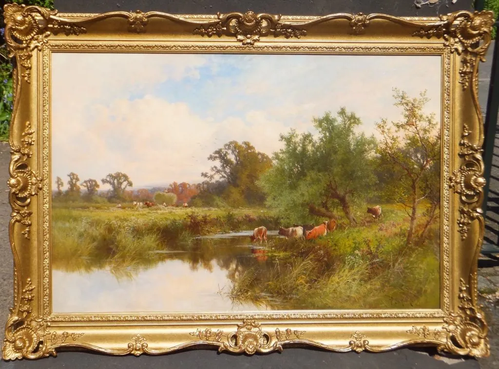 Henry H Parker - On the Thames, Goring (framed)