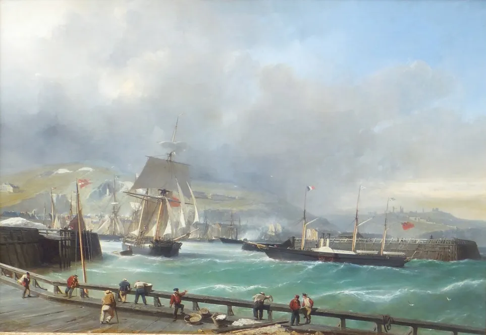 Julius Hintz - Dover harbour and castle