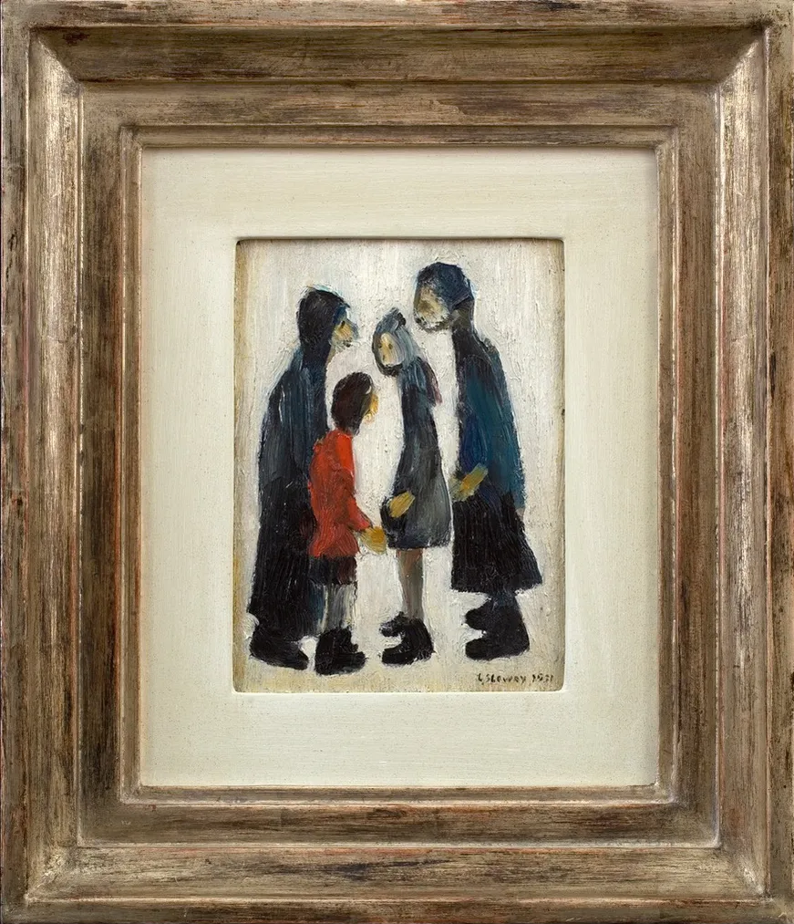 Laurence Stephen Lowry - Family group (framed)