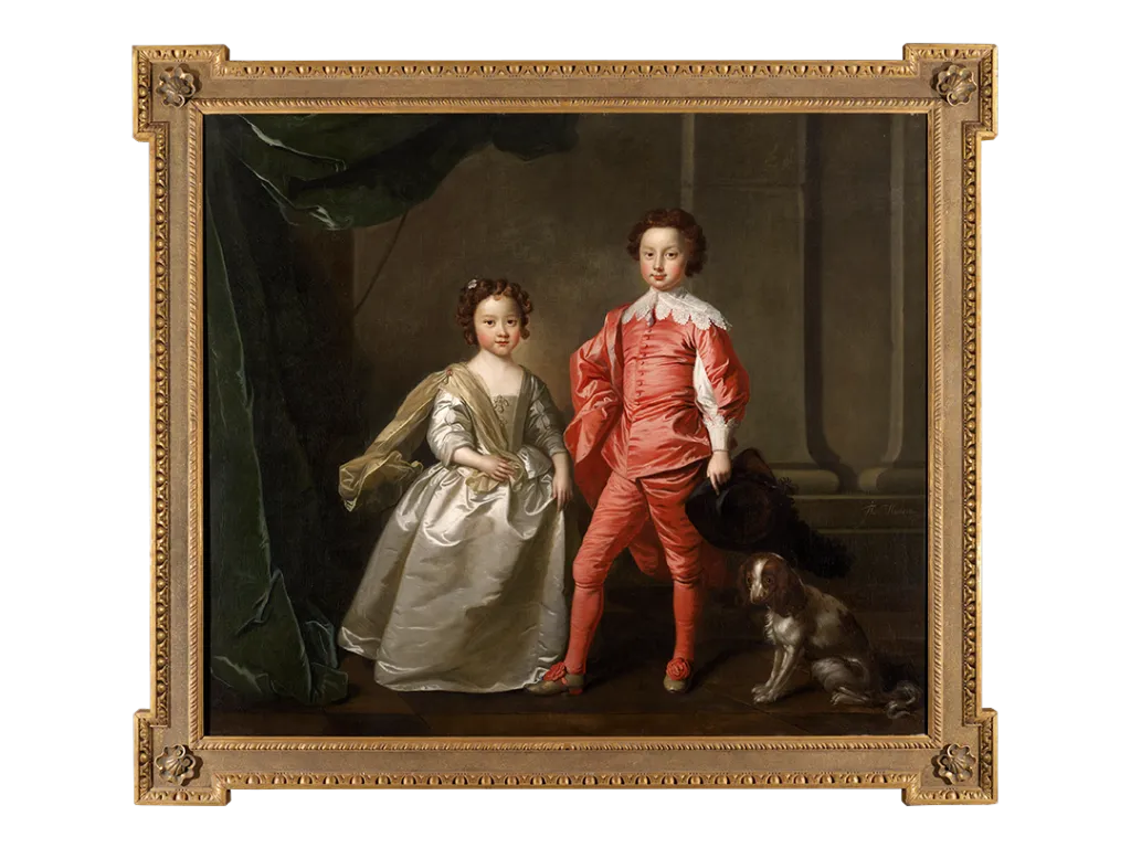 Thomas Hudson - Portrait of John Tempest and Frances Tempest as children (framed)